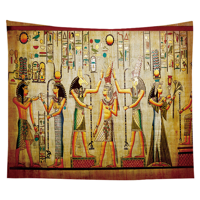 Ancient Egyptian Papyrus-Style Decorative Wall Tapestry