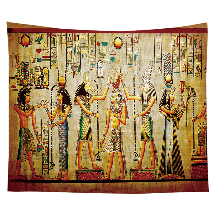 Ancient Egyptian Papyrus-Style Decorative Wall Tapestry