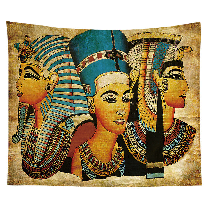 Ancient Egyptian Papyrus-Style Decorative Wall Tapestry