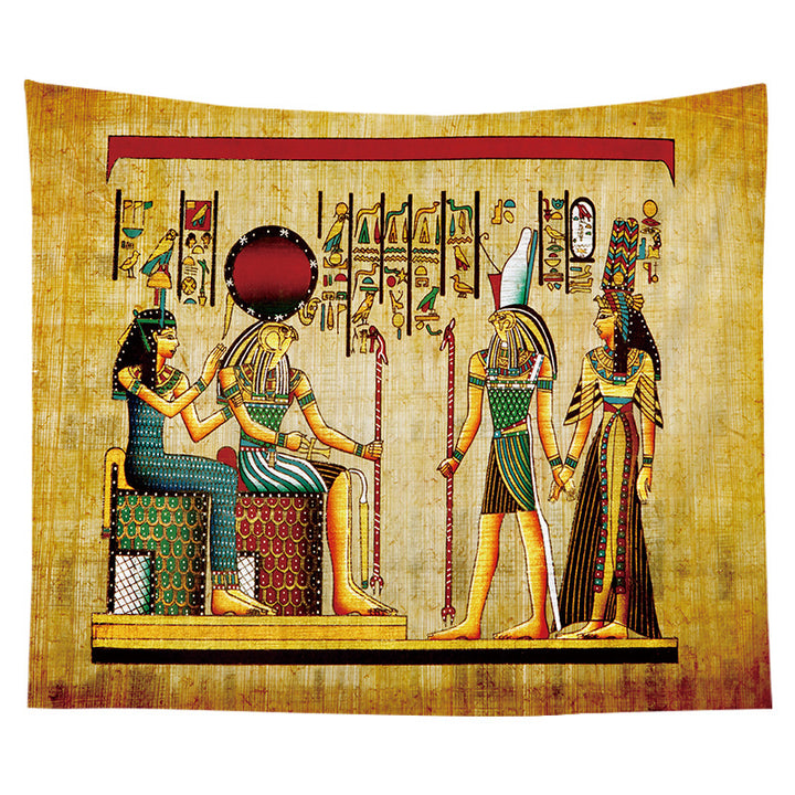 Ancient Egyptian Papyrus-Style Decorative Wall Tapestry
