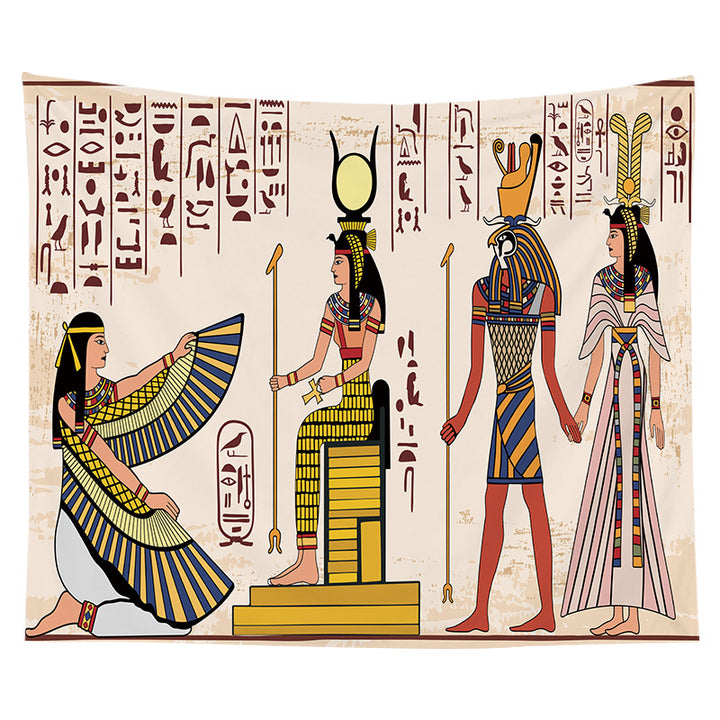 Ancient Egyptian Papyrus-Style Decorative Wall Tapestry