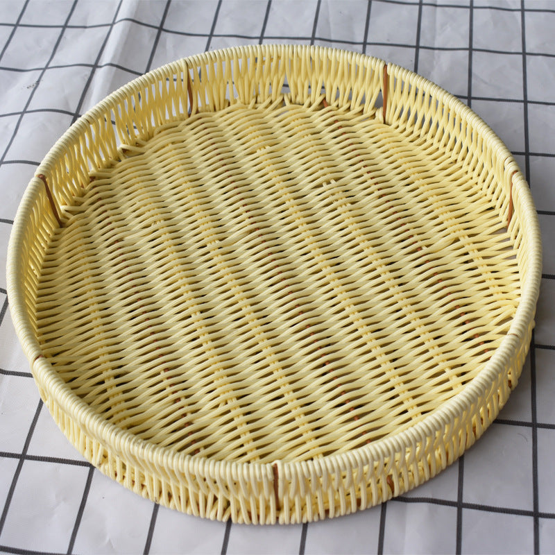 Woven Round Serving Tray Bowlift