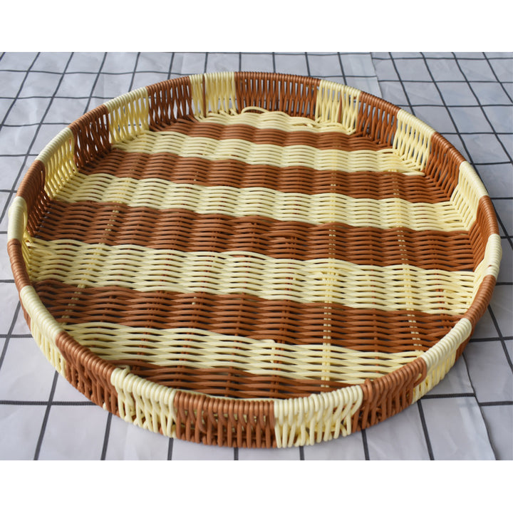 Woven Round Serving Tray Bowlift