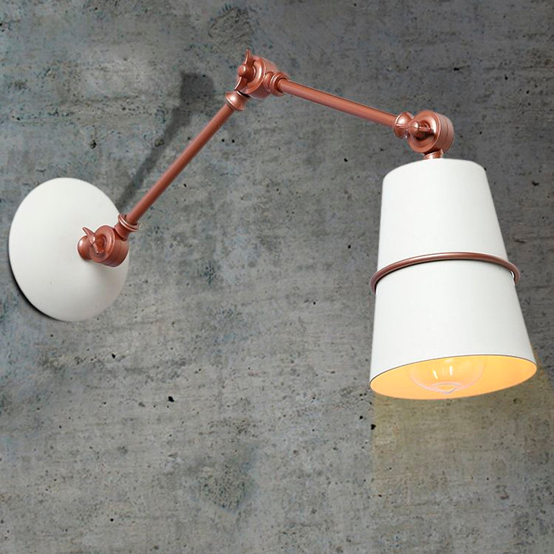 BowLift | 1 Light Wall Recessed Light Modern Style Angled Metal Wall Lighting with Swivel Arm in Black/White for Hallway