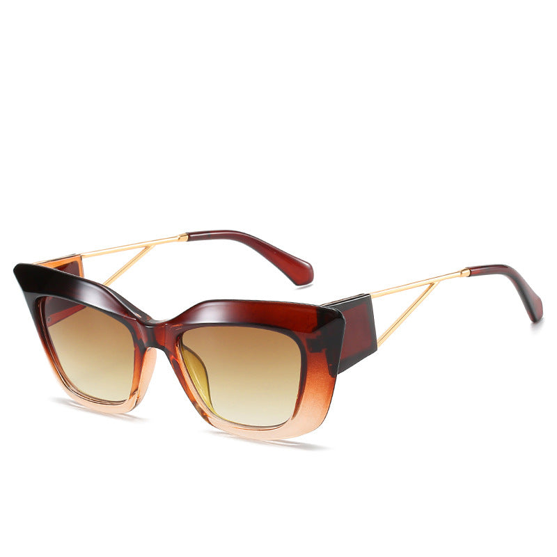 Oversized Fashion Sunglasses with Unique Geometric Frame Bowlift
