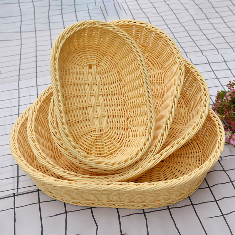 Handmade Oval Wicker Storage Baskets Set Bowlift