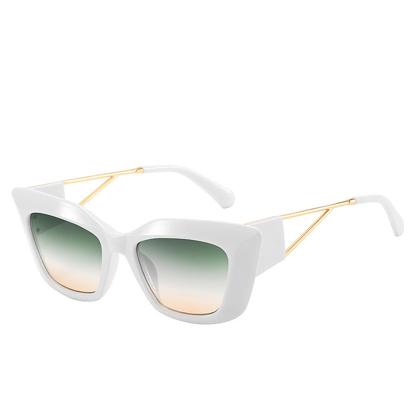 Oversized Fashion Sunglasses with Unique Geometric Frame Bowlift