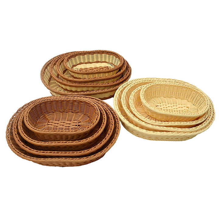 Handmade Oval Wicker Storage Baskets Set Bowlift