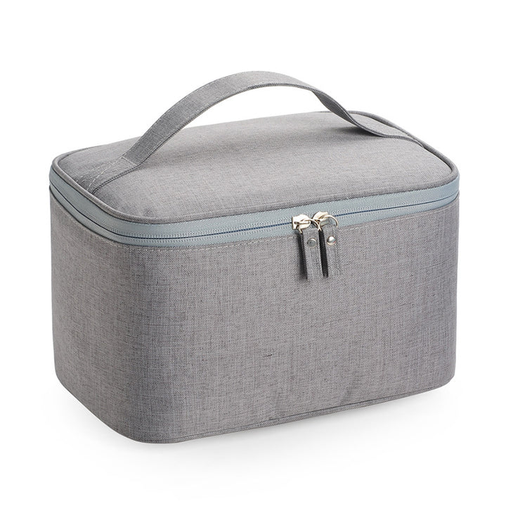 Cosmetic Transport Box With Sturdy Zipper And Practical Carry Handle Bowlift