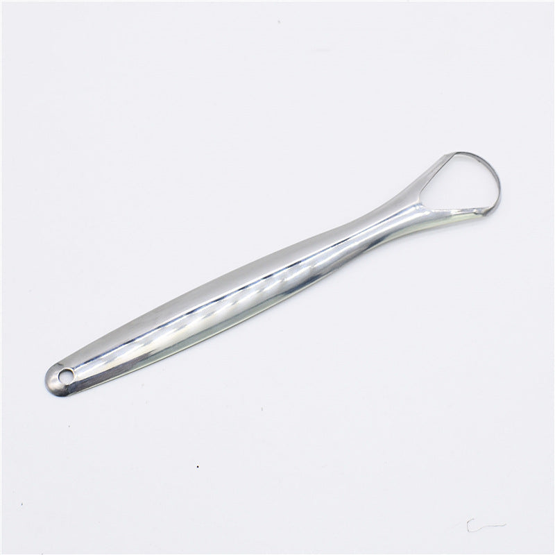 Stainless Steel Long-Handle Ergonomic Tongue Cleaner Bowlift