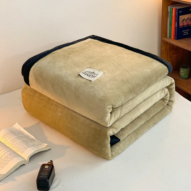 Light flannel throw blanket for on the go