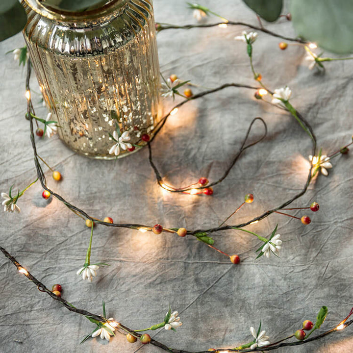 BowLift | Rattan Fruit Copper Wire Decoration 20 Light Battery String Lights