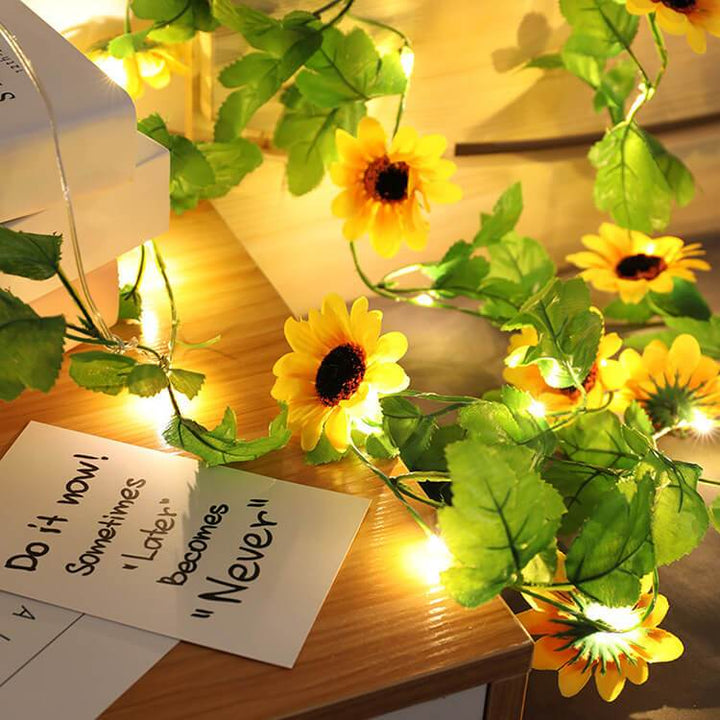 BowLift | Sunflower String Lights Patio Garden Thanksgiving Decorative Battery String Lights