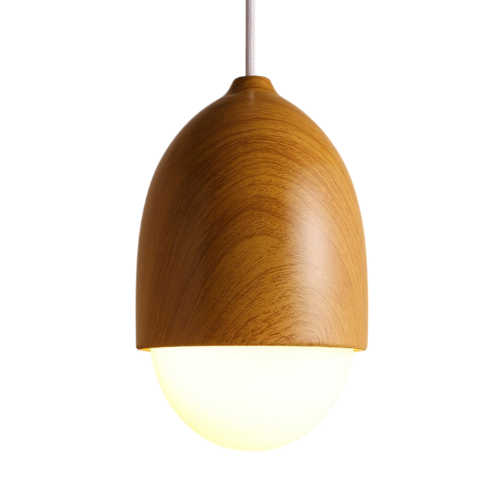BowLift | Nordic Wood Glass Pendant Light – Modern Design