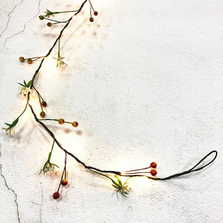 BowLift | Rattan Fruit Copper Wire Decoration 20 Light Battery String Lights