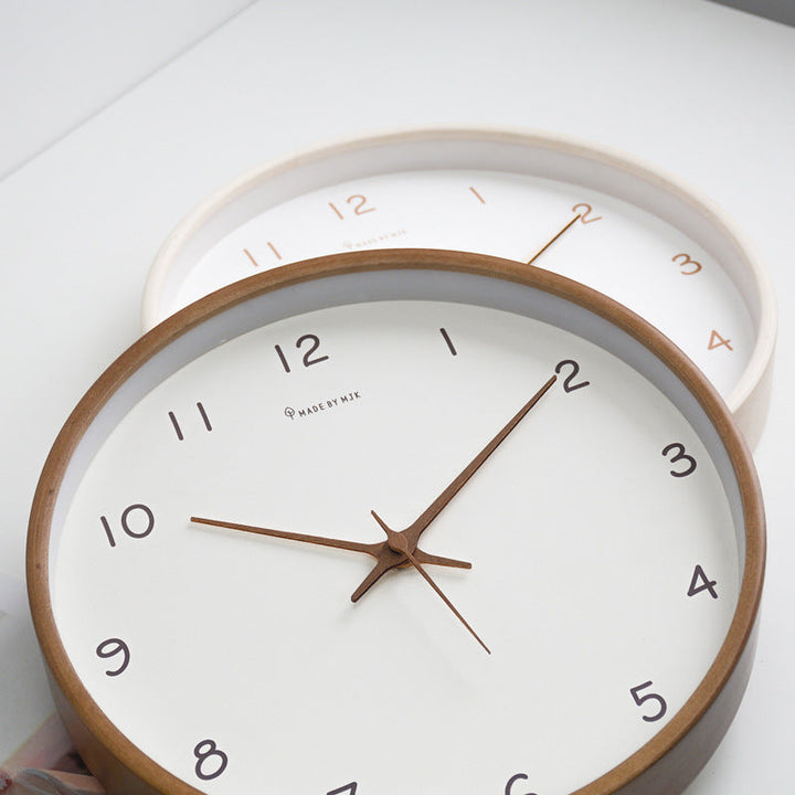 BowLift | Simple analog solid wood wall clock for home – timeless and elegant!