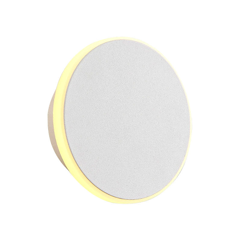 BowLift | Black/White Disc LED Wall Light Modernism Single Acrylic Wall Lighting Ideas in Warm/White Light