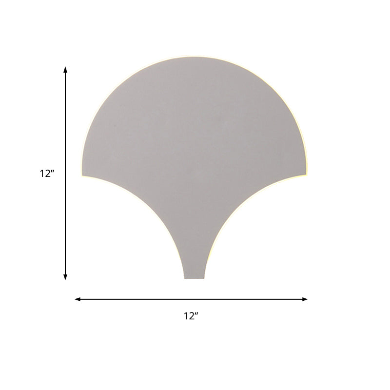 BowLift | Modern Antique Fan-Shaped Wall Lamp Metal Gray LED Wall Light for Bedroom Bathroom