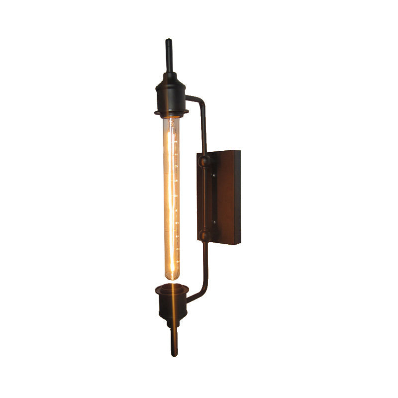 BowLift | Metallic Linear Small Wall Lamp 1 Light Modern Stylish Wall Light in Black for the Front Door