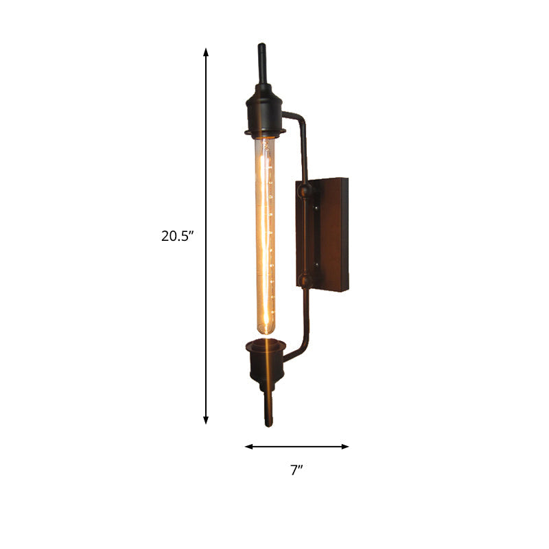 BowLift | Metallic Linear Small Wall Lamp 1 Light Modern Stylish Wall Light in Black for the Front Door