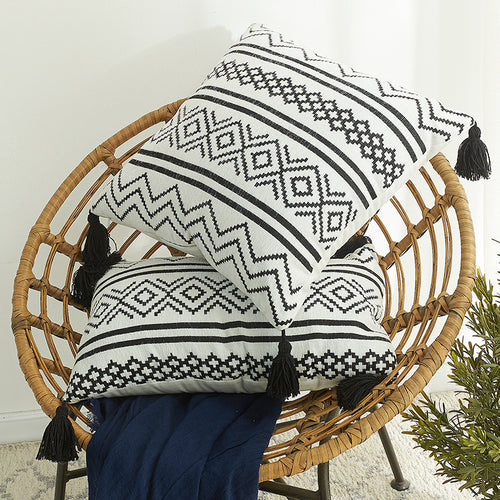 Decorative Geometric Patterned Throw Cushion