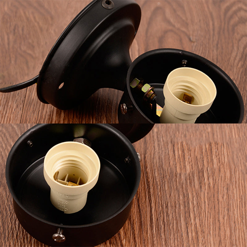 BowLift | 1 Light Passage Wall Lighting with Globe Checkered Glass Shade Modern Black/White Wall Lamp Fixture