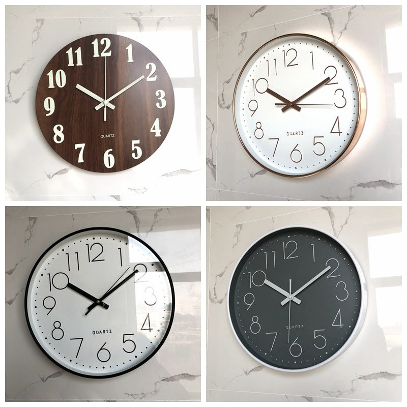 Wall clock in modern wood design Bowlift