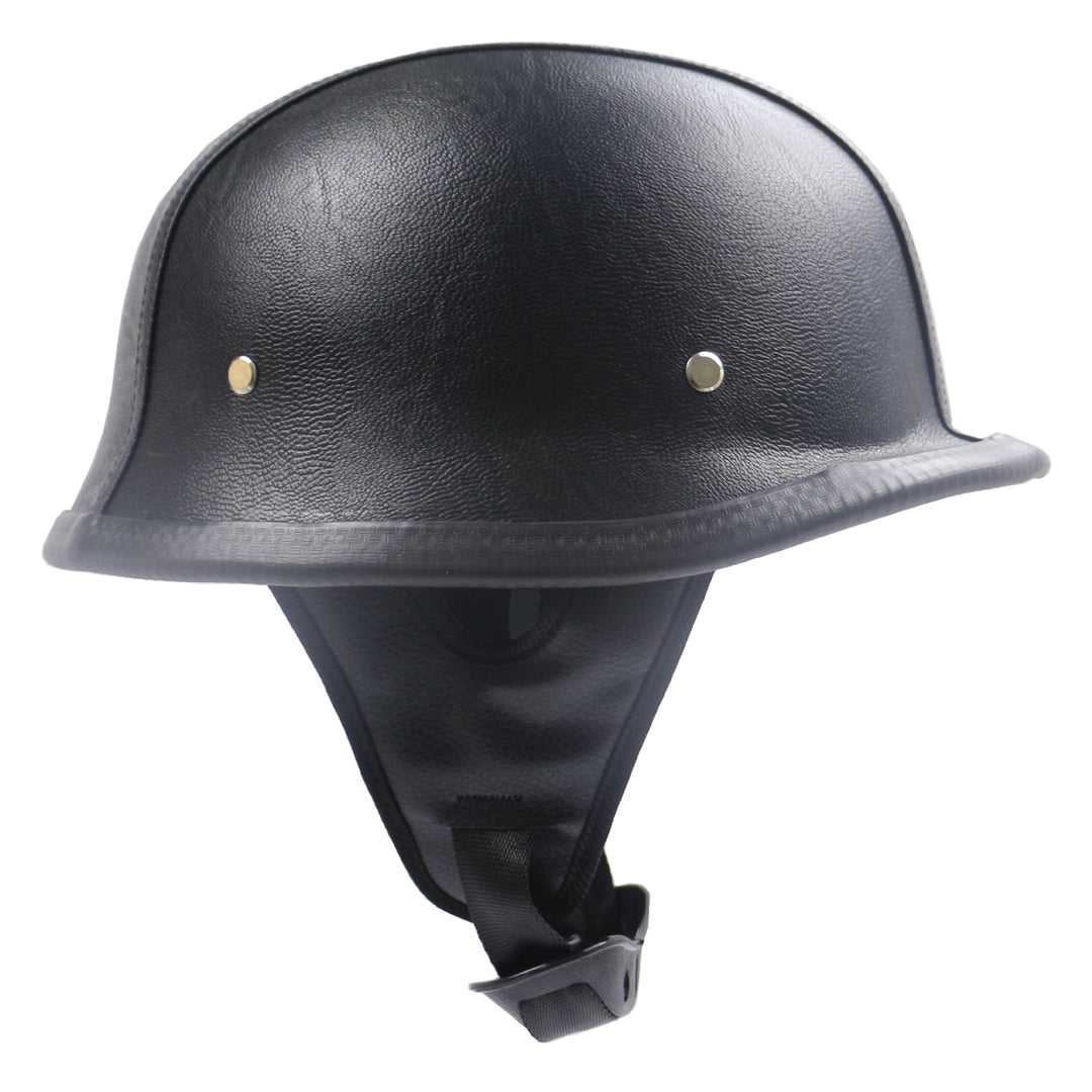 Classic Leather Motorcycle Helmet Bowlift