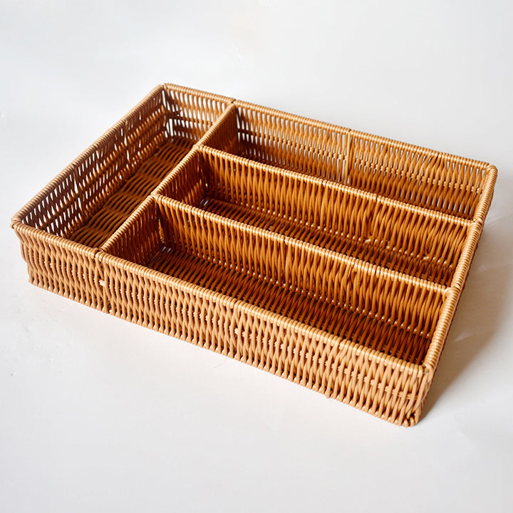Woven Multi-Compartment Storage Organizer Bowlift