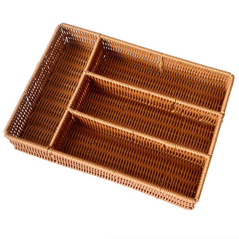 Woven Multi-Compartment Storage Organizer Bowlift