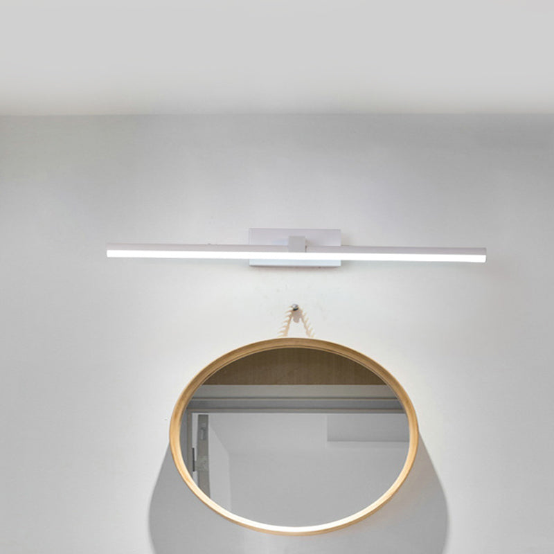 BowLift | Iron rod makeup mirror light simplicity black/white LED wall lamp for bathroom, 16/19.5/23.5 inches long