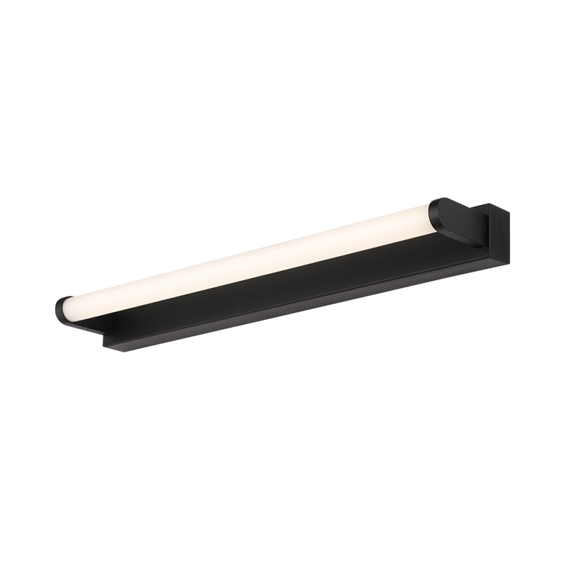 BowLift | 16"/20"/24" L Bathroom LED Wall Lamp Minimalism Black Wall Light with Tubular Acrylic Shade