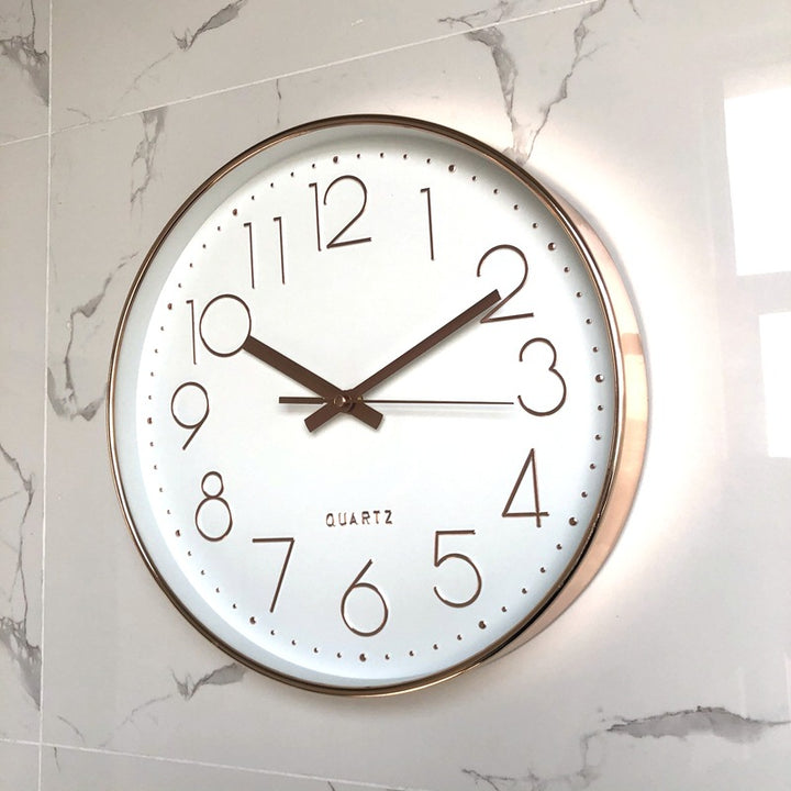 Wall clock in modern wood design Bowlift