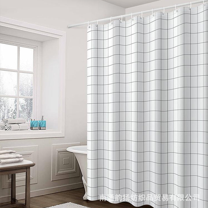 Modern Minimalist Grid Shower Curtain Bowlift