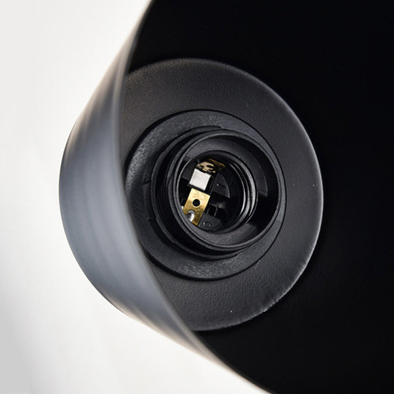 BowLift | 1 Light cylindrical wall lamp fixture in modernist style Black metal wall lamp with wood connection for the bedroom