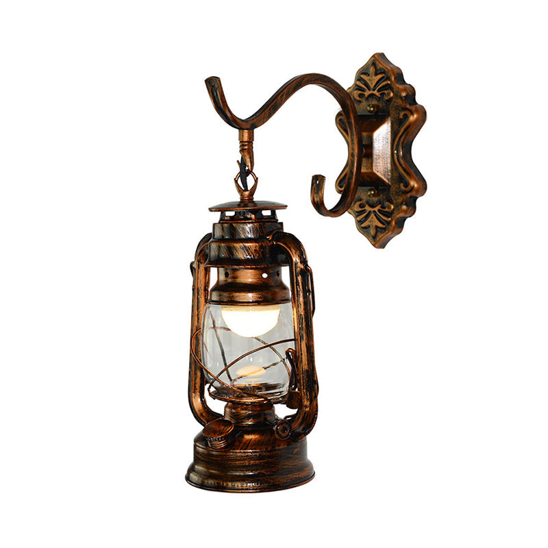 BowLift | 1 Light Bright Glass Wall Lamp Light Coastal Bronze Kerosene Living Room Lighting Fixture