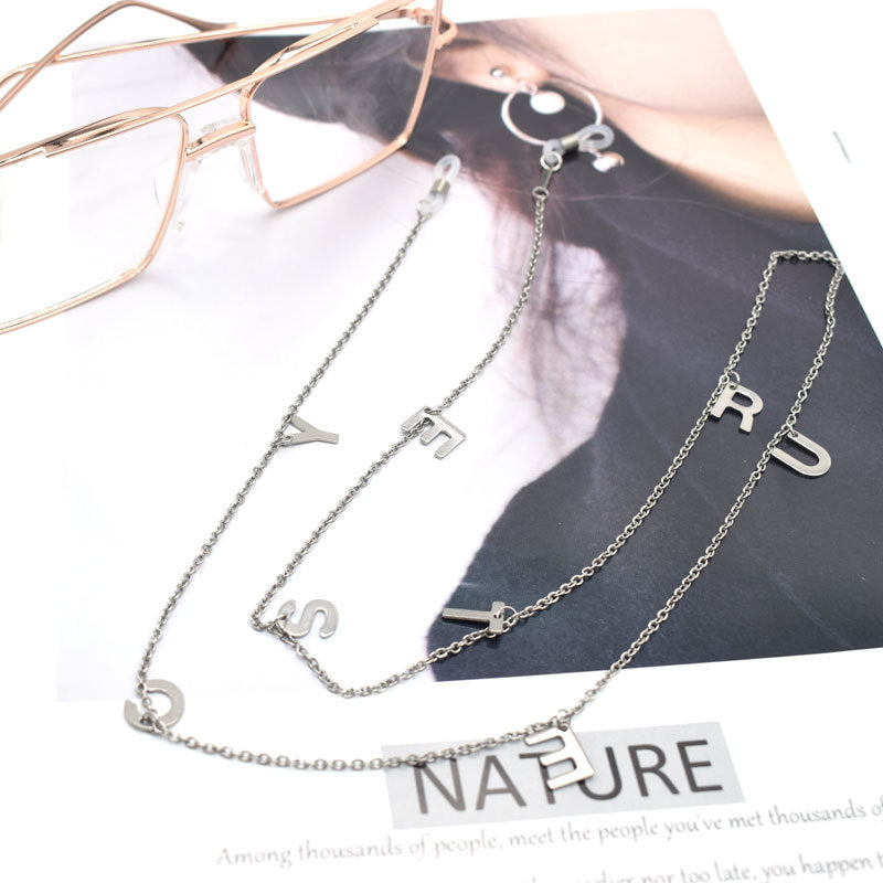 Alphabet Pendant Eyewear Necklace Bowlift