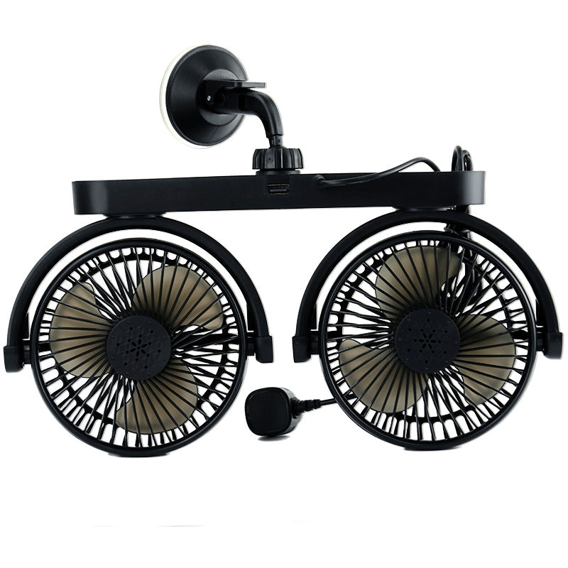 Dual-Head Suction Cup Car Cooling Fan Bowlift