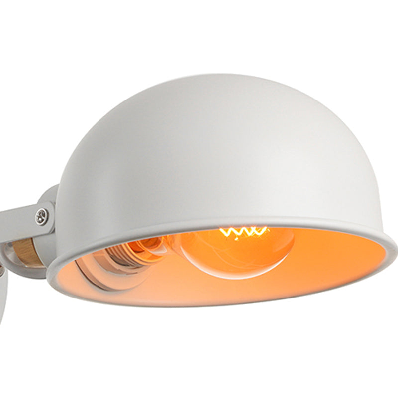 BowLift | 1 Head Wall Lamp with Dome Shade Metal Modernist Bedroom Wall Mount Light in White