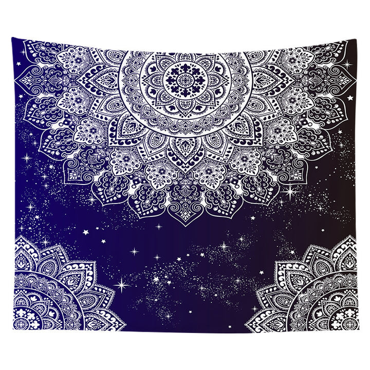 Mystical Celestial Wall Tapestry with Esoteric Hand and All-Seeing Eye Print