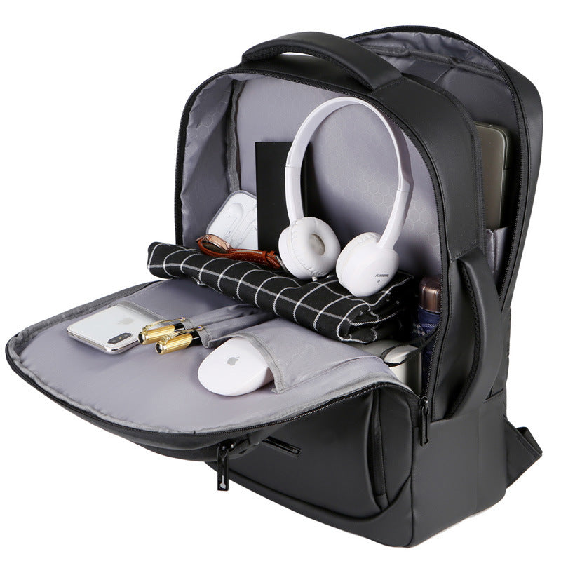 Laptop backpack with slim, waterproof design and multiple interior compartments Bowlift