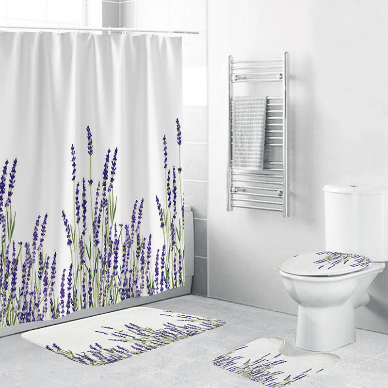 Floral Pattern Bathroom Set Bowlift