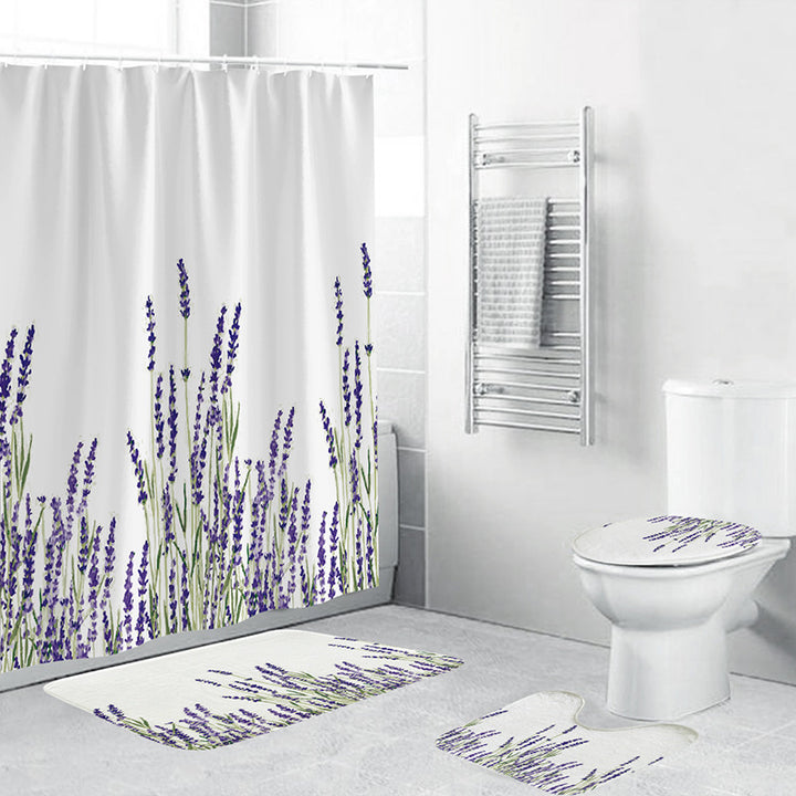 Floral Pattern Bathroom Set Bowlift