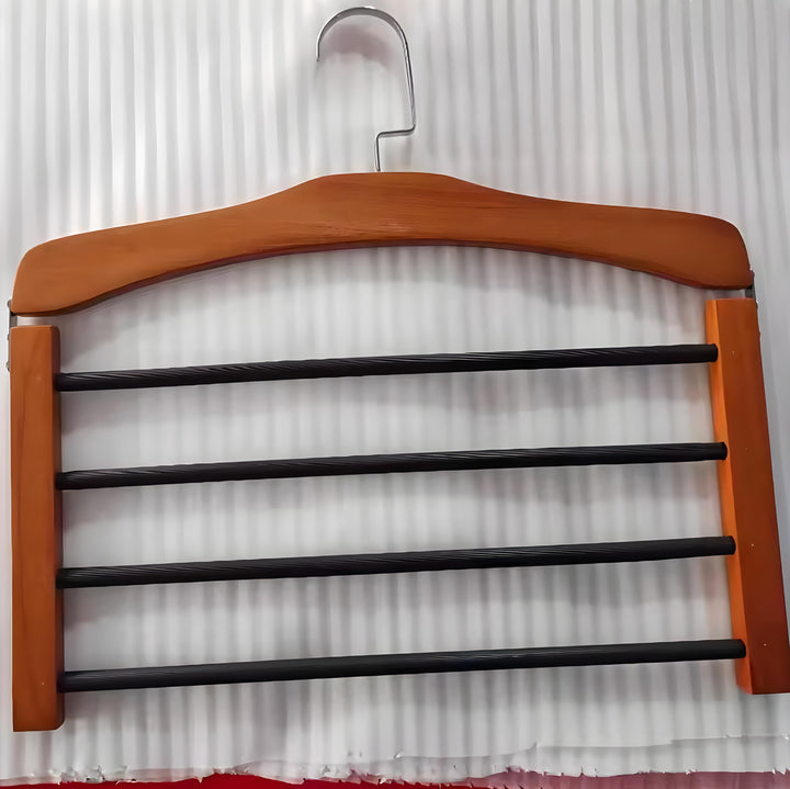 Wooden Clothes Hanger Space Saving with Sturdy Metal Hook | Bowlift