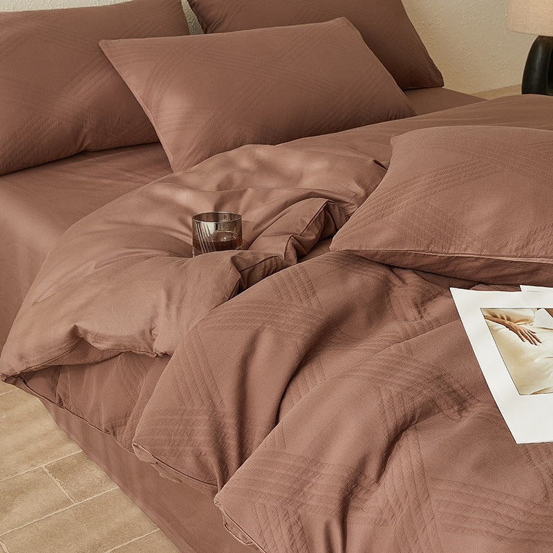 Brushed cotton bedding set, modern