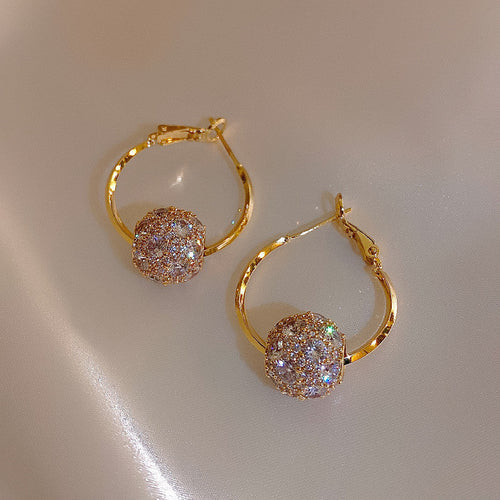 BowLift | Fashion Austrian Crystal Ball Gold/Silver Earrings
