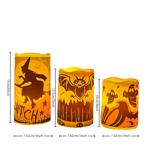 LED Candle Set with Flame Effect for Festive Decoration