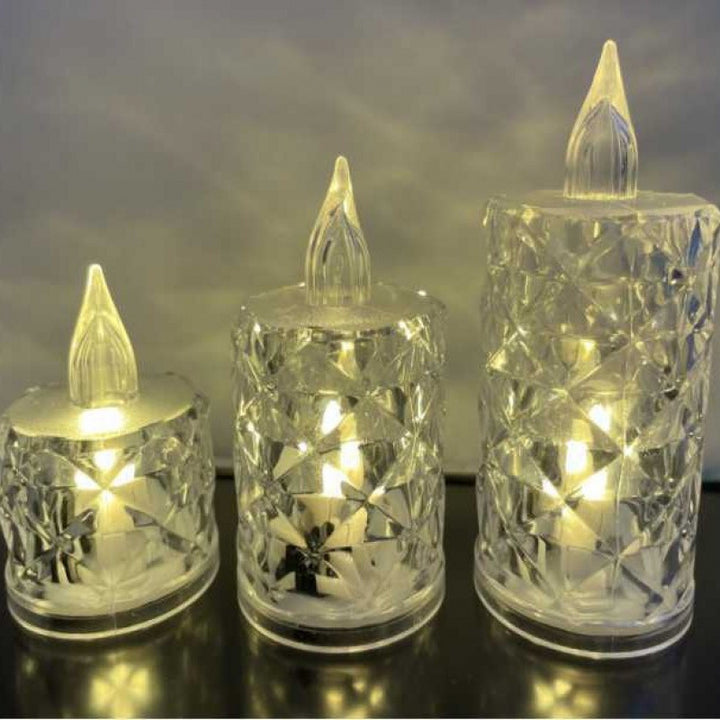 LED decorative candle with crystal look