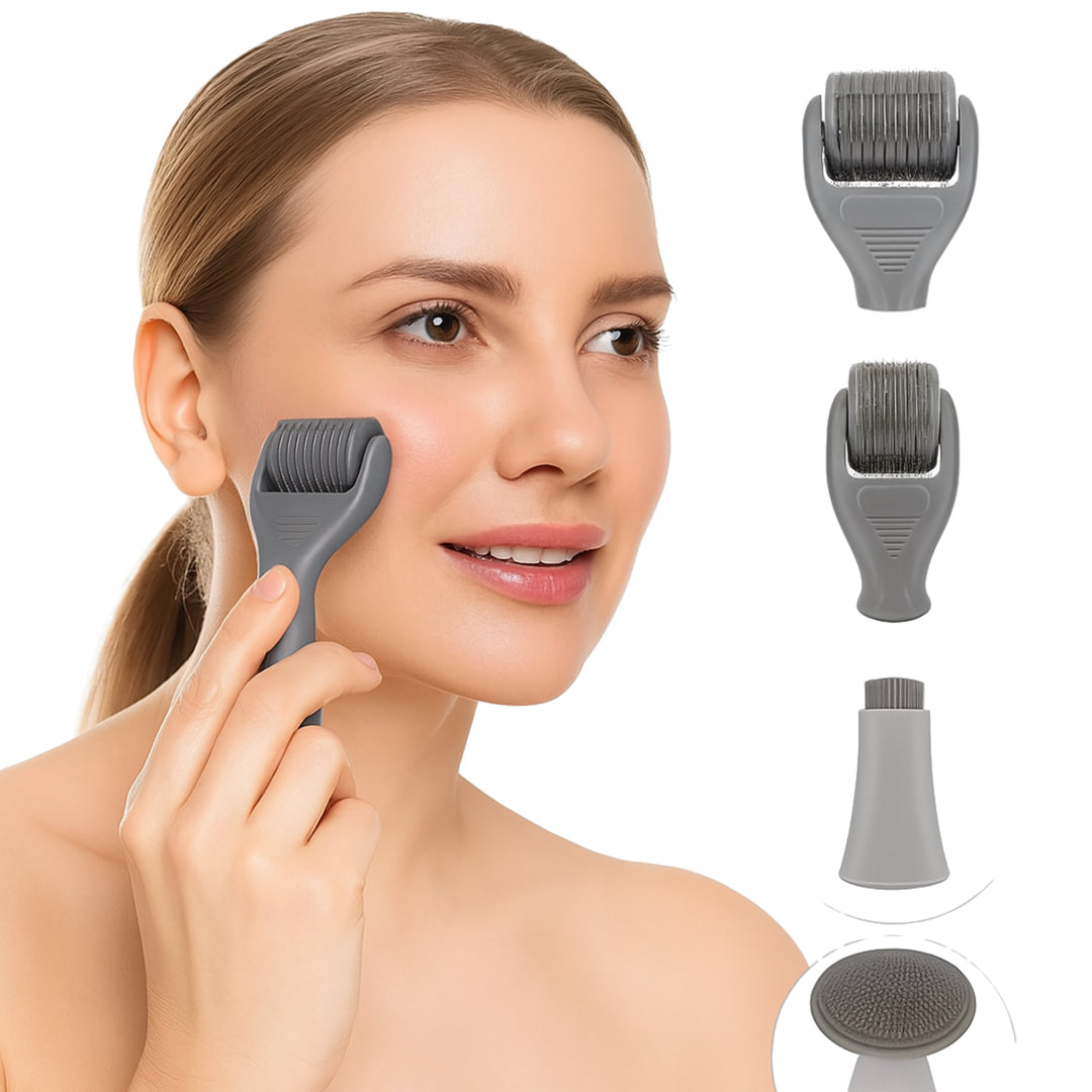 DermaGlow Microneedling Derma Roller Kit – Anti-Ageing – Titanium Needles – Home Skincare for Women Bowlift