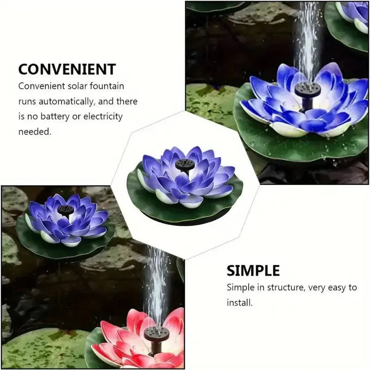 BowLift | Lotus-shaped solar fountain pond decoration